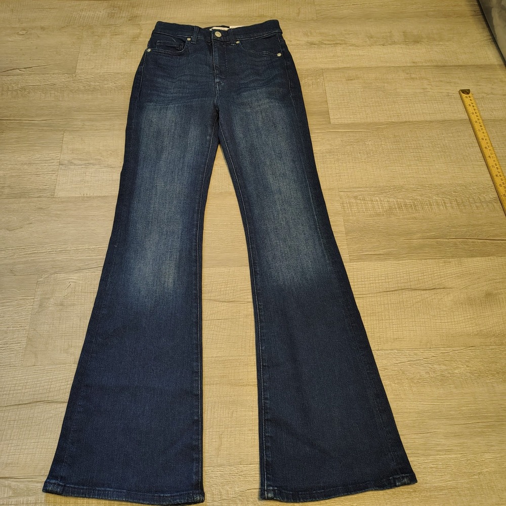 Loft The Slim Flare High Rise Dark Wash Denim Jeans Size 26 Regular